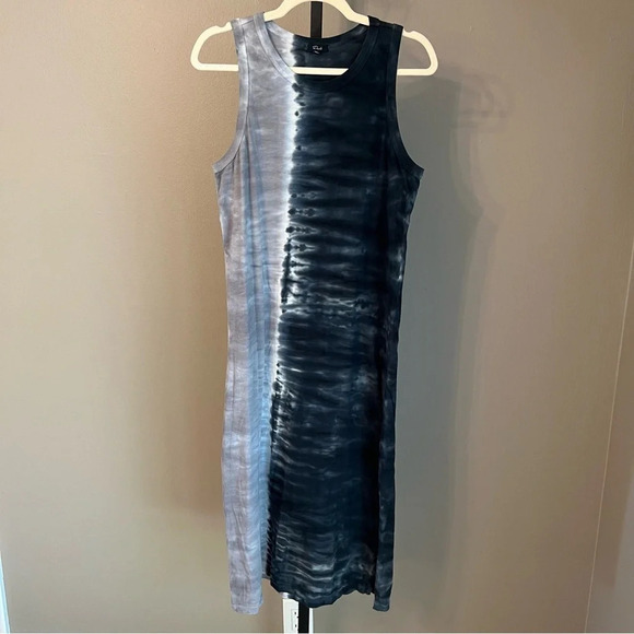 Rails The Tank Dress Black Navy Dip Dye Medium Casual Coastal Boho Vacation Chic - Picture 1 of 6